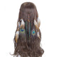 AlphaGal Bohemian Hippie Headband Dream Catcher Feather Headdress Fashion Peacock Feather Headbands Hair Accessories