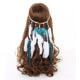 AlphaGal Bohemian Hippie Headband Dream Catcher Feather Headdress Fashion Peacock Feather Headbands Hair Accessories