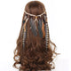 AlphaGal Bohemian Hippie Headband Dream Catcher Feather Headdress Fashion Peacock Feather Headbands Hair Accessories
