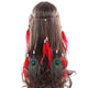 AlphaGal Bohemian Hippie Headband Dream Catcher Feather Headdress Fashion Peacock Feather Headbands Hair Accessories