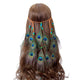AlphaGal Bohemian Hippie Headband Dream Catcher Feather Headdress Fashion Peacock Feather Headbands Hair Accessories
