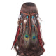 AlphaGal Bohemian Hippie Headband Dream Catcher Feather Headdress Fashion Peacock Feather Headbands Hair Accessories