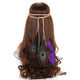 AlphaGal Bohemian Hippie Headband Dream Catcher Feather Headdress Fashion Peacock Feather Headbands Hair Accessories
