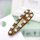 AlphaGal Bohemian Straw Pearl Metal Hair Pin Hair Clip Handmade Holiday Beach Barrettes Hair Accessories For Women