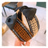 AlphaGal Fashion Imitation leather Headband Hemp Rope English Alphabet Ribbon Head Hoop Changeable Openwork Bow Acessories