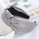 AlphaGal Luxury Rhinestone Top Knot Hairband Headband for Women Elegant Plaid Pattern Hair Band Hoop Accessories