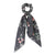 Haimeikang Spring Bow Scrunchie Women Hair Accessories Hair Ties Rubbon Rope Flower Print Elastic Hair Bands Long Head Scarf