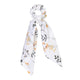 Haimeikang Spring Bow Scrunchie Women Hair Accessories Hair Ties Rubbon Rope Flower Print Elastic Hair Bands Long Head Scarf