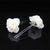 AlphaGal White Rose Flower Pearl Hair Stick Bride Wedding Hair Accessories Women Lace Feather Hair Clip Hairpin Headdress