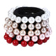 Headwear Big Imitation Pearl Hair Rope Holder Hairband for Women Girls Hair Ring Pearl Beads Crown Stretch Hair Band Accessories