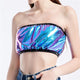 Holographic Metallic Color Strapless Crop Top Women Elastic Seamless Tube Top 2019 Summer Top Party Club Tank Top Bottoming Vest