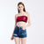 Holographic Metallic Color Strapless Crop Top Women Elastic Seamless Tube Top 2019 Summer Top Party Club Tank Top Bottoming Vest