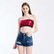 Holographic Metallic Color Strapless Crop Top Women Elastic Seamless Tube Top 2019 Summer Top Party Club Tank Top Bottoming Vest