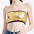 Holographic Metallic Color Strapless Crop Top Women Elastic Seamless Tube Top 2019 Summer Top Party Club Tank Top Bottoming Vest