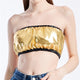 Holographic Metallic Color Strapless Crop Top Women Elastic Seamless Tube Top 2019 Summer Top Party Club Tank Top Bottoming Vest