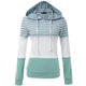 Hot Sale 2018 Fashion Women Winter Warm Hooded Sweatshirt Long Sleeve Striped Casual Coat Pullover Female Hoodies Dropship WS&&D