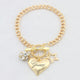Hot Sale Love Heart Charms Bracelets For Women Gold Silver Color Bileklik Bracelet&Bangle Jewelry Europe American Style Jewelry