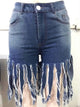 Hot Summer Women Casual High Waisted Short Button Short Pants Sexy Shorts Summer New Fashion Casual Fringe Jeans Women Shorts