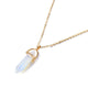 AlphaGal Hot sale Hexagonal Column Quartz Necklaces Pendants Fashion Natural Stone Bullet Pink Crystal Pendant Necklace For Women Jewelry