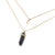 AlphaGal Hot sale Hexagonal Column Quartz Necklaces Pendants Fashion Natural Stone Bullet Pink Crystal Pendant Necklace For Women Jewelry