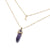 AlphaGal Hot sale Hexagonal Column Quartz Necklaces Pendants Fashion Natural Stone Bullet Pink Crystal Pendant Necklace For Women Jewelry