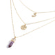 AlphaGal Hot sale Hexagonal Column Quartz Necklaces Pendants Fashion Natural Stone Bullet Pink Crystal Pendant Necklace For Women Jewelry