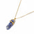 AlphaGal Hot sale Hexagonal Column Quartz Necklaces Pendants Fashion Natural Stone Bullet Pink Crystal Pendant Necklace For Women Jewelry
