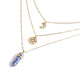 AlphaGal Hot sale Hexagonal Column Quartz Necklaces Pendants Fashion Natural Stone Bullet Pink Crystal Pendant Necklace For Women Jewelry
