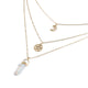 AlphaGal Hot sale Hexagonal Column Quartz Necklaces Pendants Fashion Natural Stone Bullet Pink Crystal Pendant Necklace For Women Jewelry