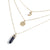 AlphaGal Hot sale Hexagonal Column Quartz Necklaces Pendants Fashion Natural Stone Bullet Pink Crystal Pendant Necklace For Women Jewelry