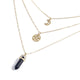 AlphaGal Hot sale Hexagonal Column Quartz Necklaces Pendants Fashion Natural Stone Bullet Pink Crystal Pendant Necklace For Women Jewelry