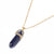 AlphaGal Hot sale Hexagonal Column Quartz Necklaces Pendants Fashion Natural Stone Bullet Pink Crystal Pendant Necklace For Women Jewelry