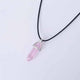AlphaGal Hot sale Hexagonal Column Quartz Necklaces Pendants Fashion Natural Stone Bullet Pink Crystal Pendant Necklace For Women Jewelry