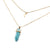 AlphaGal Hot sale Hexagonal Column Quartz Necklaces Pendants Fashion Natural Stone Bullet Pink Crystal Pendant Necklace For Women Jewelry
