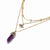 AlphaGal Hot sale Hexagonal Column Quartz Necklaces Pendants Fashion Natural Stone Bullet Pink Crystal Pendant Necklace For Women Jewelry