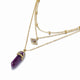 AlphaGal Hot sale Hexagonal Column Quartz Necklaces Pendants Fashion Natural Stone Bullet Pink Crystal Pendant Necklace For Women Jewelry
