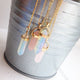 AlphaGal Hot sale Hexagonal Column Quartz Necklaces Pendants Fashion Natural Stone Bullet Pink Crystal Pendant Necklace For Women Jewelry