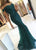 Hunter Green Mermaid Evening Dresses 2019 Women Boat Neck Appliques Lace Formal Party Elegant Off Shoulder Long robe de soiree