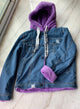 INITIALDREAM 2019 New Velvet Thick Denim Jacket Outerwear Hooded Single Breasted Winter Warm Women Denim Coat Casual Clothing