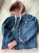 INITIALDREAM 2019 New Velvet Thick Denim Jacket Outerwear Hooded Single Breasted Winter Warm Women Denim Coat Casual Clothing