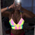 Iridescent Reflective Tank Top Women Shiny Rainbow Colorful Crop Tops Rave Festival Tops Party Night Club Top Bottoming Vest