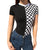 JAYCOSIN Bodysuit Women Summer Autumn New Short Sleeve O-Neck Print Panel Plaid Jumpsuit Sexy Tight Camisole Casual Palypsuit