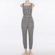 JAYCOSIN Casual Jumpsuits For Women 2019 Female Loose Sleeveless Plaid Long Playsuit Jumpsuit Pants Trousers Combinaison Femme