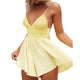 JAYCOSIN Evening Party Beach Jumpsuit Ladies Summer New Sexy Lace Sleeveless Bow Tie Beach Backless Mini Jumpsuit Combinaison