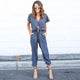 JAYCOSIN Jumpsuit Women Elegant Ladies 2019 Summer V-neck short-sleeved Chiffon Clubwear Playsuit Bodycon Party Jumpsuit Romper