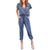 JAYCOSIN Jumpsuit Women Elegant Ladies 2019 Summer V-neck short-sleeved Chiffon Clubwear Playsuit Bodycon Party Jumpsuit Romper