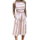 JAYCOSIN Jumpsuit Womens Playsuits Ladies Jumpsuits Ladies Sleeveless Striped Jumpsuit Casual Clubwear Playsuits Plus Size