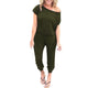 JAYCOSIN Sexy Women Jumpsuit Women Off Shoulder Female Pocket Strapless Short Sleeve Rompers Jumpsuit Long Playsuit Combinaison