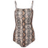 JAYCOSIN Snake Skin Print Cami Bodysuit Casual Spaghetti Strap Sleeveless  Women Summer Sexy Backless Bodysuit Combinaison Femme