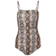 JAYCOSIN Snake Skin Print Cami Bodysuit Casual Spaghetti Strap Sleeveless  Women Summer Sexy Backless Bodysuit Combinaison Femme